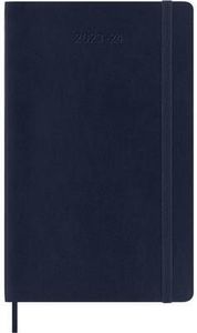 Moleskine 18 Monate Wochen Notizkalender 2023/2024, L/A5, 1 Wo = 1 Seite, Rechts Linierte Seite, Soft Cover, Saphir