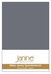 Janine Mako Jersey Spannbetttuch Bettlaken 90 x 190 cm - 100 x 200 cm5007 48 opalgrau