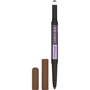 Maybelline Express Brow Satin Duo dwustronna kredka do brwi 02 Medium Brown, 0.71g