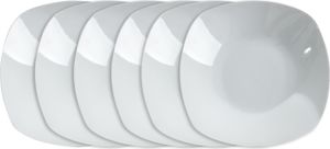 Suppenteller - Ø 22 cm - Weiß - Porzellan - 6er Set