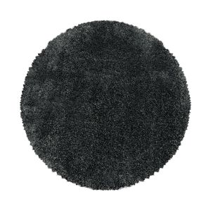 80x80 (priemer) kruh Kusový koberec Fluffy Shaggy 3500 grey kruh