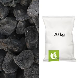 Lava schwarz Gabionensteine 30/90mm 20kg