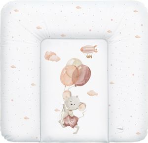 Ceba Baby® weiche Wickelauflage 75x72 cm - Baby Wickelunterlage - Wickeltischauflage für Junge und Mädchen - Wasserdicht, abwaschbar - Maus