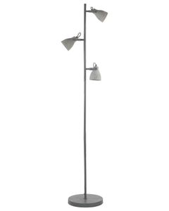 BELIANI Stehlampe Grau Beton 163 cm Schirm verstellbar Scheinwerfer-Look langes Kabel mit Schalter Industrie Look