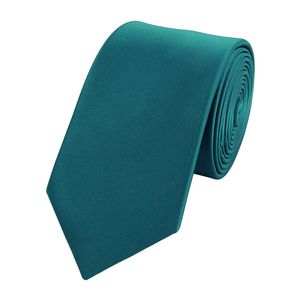 Fabio Farini - Krawatte - einfarbige Herren Schlips - Unicolor Krawatte in 6cm oder 8cm Breite Schmal (6cm), Petrol perfekt als Geschenk
