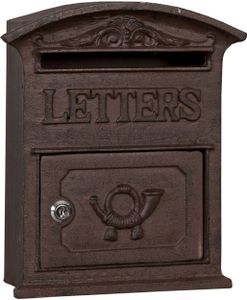Clayre & Eef Briefkasten Braun 27*9*31 cm Metall 6Y1267
