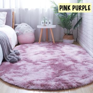Moderner Soft Touch Bereich Teppich Verdickte Shaggy Teppiche rutschfest Bodenmatte Flauschiger Teppich für Schlafzimmer Wohnzimmer (Rosa, 100 x 160cm)