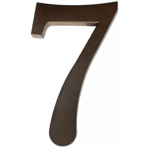 Hausnummer  "7" aus Kunststoff Dunkel Braun Höhe 175mm