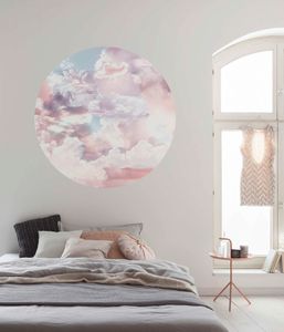 Komar Vlies Fototapete rund und selbstklebend "Candy Sky" - Größe: 125 x 125 cm (Breite x Höhe) - 1 Stück