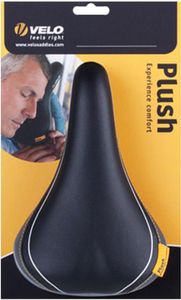 Sattel Velo Plush, JUNIOR GEL, schwarz/grau, Velo, 250239