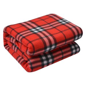 Clayre & Eef Tagesdecke 180x200 cm Rot Polyester Rauten