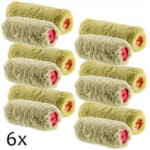 Sada malířských válečků KADAX "Paxson", malířský váleček, malířský váleček, fasádní barva, malířský váleček, 20 cm + 25 cm, zelený, 6 kusů