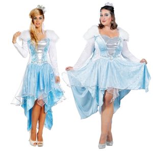 Eiskönigin-Damen-Kostüm Blau 38