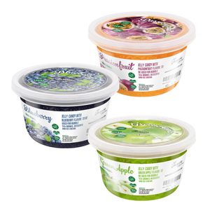 INSPIRE FOOD Bubble Tea Set - 3x Popping Boba, Apfel, Blaubeer, Passionsfrucht, 450g