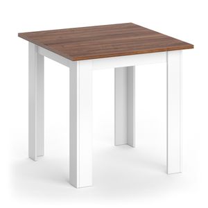 Jedálenský stôl Vicco Karlos, 80 x 80 cm, orech/biela