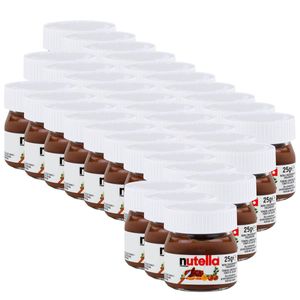Ferrero Nutella Mini Glas Brotaufstrich Schokolade 25g - Nuss-Nougat (33er Pack