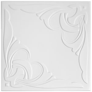 Deckenplatten aus Styropor XPS - Weiße Deckenpaneele pflegeleicht & robust - (20QM Sparpaket NR.95 50x50cm) Polystyrol Wandverkleidung Decke Paneel