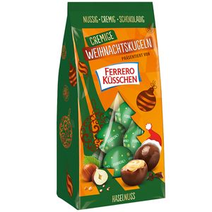 Ferrero Küsschen cremige Weihnachtskugeln feine Haselnusscreme 100g