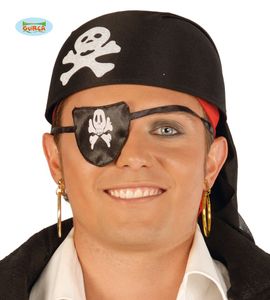schwarzer Piraten Hut mit Totenkopf