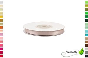 25m Rolle Satinband 6mm, Farbauswahl:taupe 823