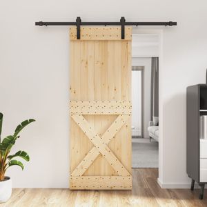 [Home] Schiebetür mit Beschlag 80x210 cm Massivholz Kiefer , Neue Mode 2024 im häuslichen Leben