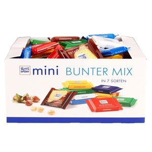 Ritter Sport Mini Bunter Mix Thekendisplay mit 84 Mini Tafeln 1400g