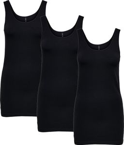 ONLY 3er Pack Damen Oberteile Basic Tank Tops weiß, schwarz blau Frauen Shirt lang Sommer Shirts Top 15239691, Größe:XXL, Farbe:3er Pack schwarz ONLY 3er Pack Damen Oberteile Basic Tank Tops weiß, schwarz blau Frauen Shirt lang Sommer Shirts Top 15239691, Größe:XXL, Farbe:3er Pack schwarz