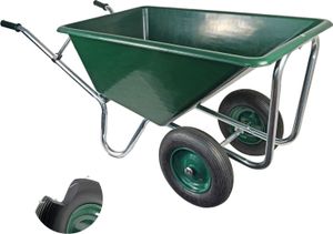 Matrix Schubkarre Stall Pferde Garten Großmuldenkarre 240l 250kg 2-Rad PolyurethanRad