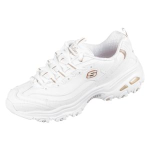 Skechers D-Lites - Fresh Start - Weiß / Rose Gold Leder Größe: 40 Normal