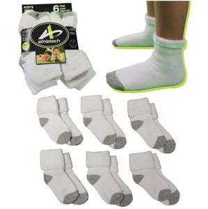 Athletech 6 Paar Thermo Socken für Kinder 3-5 Jahre mit Bündchen bis Gr. 34 Kinder-Thermosocken  Socken für Mädchen Socks Socken für Jungen