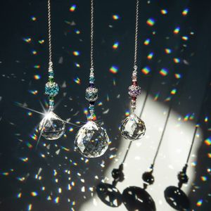 8 Stück Sonnenfänger Kristall, Regenbogenmacher, Fensterdeko, Prisma Deko, 32cm