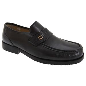 Pánska voľnočasová obuv Tycoons v štýle mokasín, extra široká. DF657 (44 EU) (čierna)