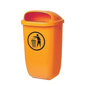SULO Abfallbehälter 50l Kunststoff orange Höhe 395 x Breite 250 x Tiefe 650mm mit Regenhaube - 1052434