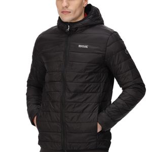 Regatta Hillpack Steppjacke für Herren mit Kapuze, Größe:L, Farbe:Schwarz