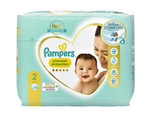 Pampers Premium Protection pieluszki dla niemowląt rozmiar 2 (4-8 kg), 30 szt