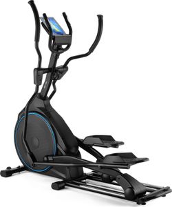 Orbitrek elektromagnetyczny Gymtek® do domu, trenażer eliptyczny, trenażer eliptyczny - masa koła zamachowego 24 kg, 16 poziomów oporu