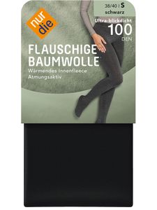 NUR DIE Fein-strumpfhose girls strumpfhose stockings Flauschige Baumwolle* schwarz 40-44