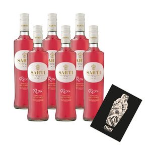 Sarti 6er Set Aperitif Rosa 6x 0,7L (17% Vol) Sarti Mailand Italien- [Enthält Sulfite]