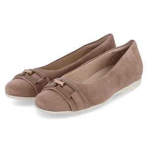 Hassia Damen Ballerinas PESCARA Beige Rauleder Größe: 71/2