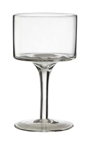 Teelichthalter Kerzenglas auf Fuß COPPA H. 15cm Ø 9cm Glas klar Rudolph Keramik