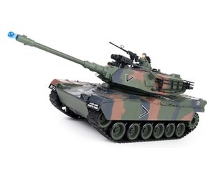 Ferngesteuerter Panzer Abrams A1M2 Schussfunktion Wasserkugeln Sound M 1:18