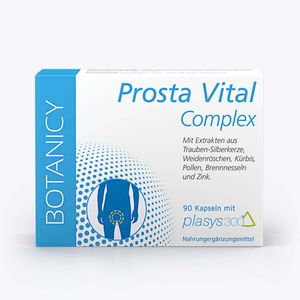 PROSTA VITAL COMPLEX, für Prostata, Blase und Harnwege, mit Plasys 300, Extrakt aus Kürbiskernen, Pinienrinde und Brennessel - Nahrungsergänzungsmittel vegan