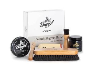 Burgol Schuhpflegeset Basic - Praktisches Schuhputzset - (00) Schwarz