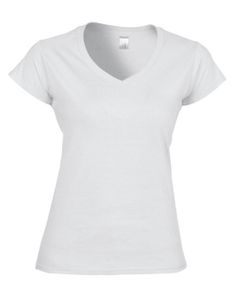 Softstyle LadiesŽ V-Neck Damen T-Shirt - Farbe: White - Größe: XL