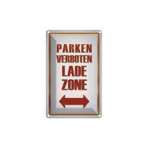 vianmo Blechschild 18x12 cm gewölbt Warnung Parken verboten Ladezone