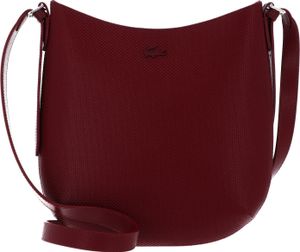 LACOSTE Leder Schultertasche Umhängetasche Chantaco Classics Hobo Bag Cranberry dunkelrot LACOSTE Leder Schultertasche Umhängetasche Chantaco Classics Hobo Bag Cranberry dunkelrot