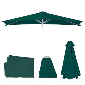 Pokrowiec wymienny na parasol N23, pokrowiec wymienny na parasol, 2x3m prostokątny materiał/tkanina 4,5kg UV 50+ ~ zielony