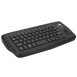 Bezdrátová klávesnice 2,4 GHz s myší Trackball, dálkové ovládání s rolovacím kolečkem pro Android TV BOX Smart TV PC Notebook černá