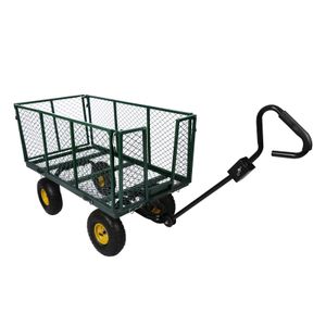 XXL prepravný vozík 550 kg s odnímateľnou plachtou, hrubými pneumatikami a úložnou mriežkou Ručný vozík Záhradný vozík