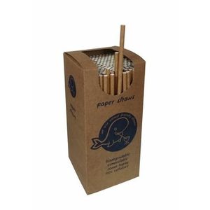 Papierové slamky, farba Kraft - Ekologické balenie 250 ks. Horeca Poľsko